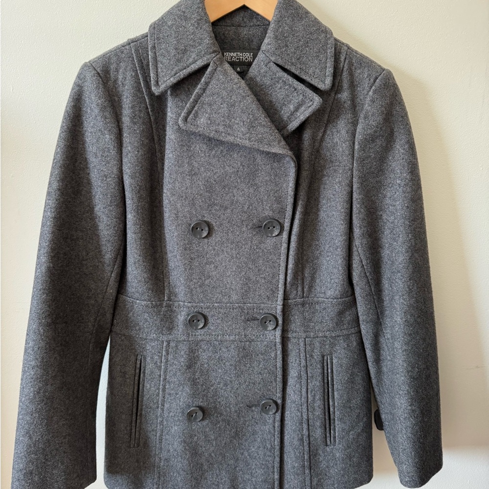 #120 - Kenneth Cole Women's Gray Peacoat